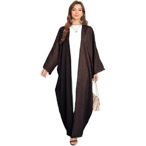 عبايات MedeShe متواضعة للنساء المسلمات دبي قفطان فضفاض مناسب طويل كارديجان رداء إسلامي مفتوح من الأمام طويل ماكسي in Kuwait