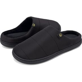 Anproity Indoor Memory Foam Slippers Mens Fleece Lined Comfortable House Shoes for Men Closed Toe Waterproof Non-Slip Winter Warm Slippers