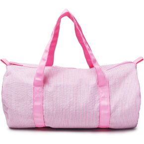 Gabigaba Kids Travel Overnight Bag Seersucker Carry On Lightweight Weekender Duffel Bag for Boys and Girls (Lavender)