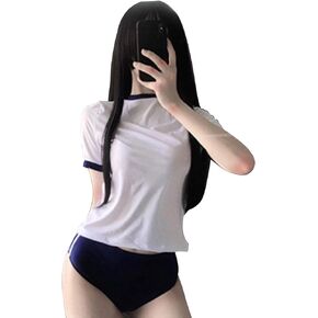 YOMORIO Anime Lingerie Japanese School Girl Uniform Cosplay Sexy Gym Clothes for Women