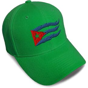 Custom Baseball Cap Cuba Cuban Flag Flame Embroidery Flags Acrylic Automitive Dad Hats for Men & Women
