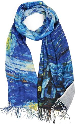 Women Starry Night Scarf,Art Design Scarves Large Shawl Wrap-Ideal Gift for Birthday,Mother's Day,Christmas,Anniversary in Saudi Arabia
