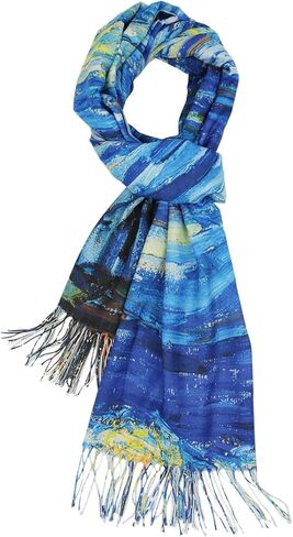 Women Starry Night Scarf,Art Design Scarves Large Shawl Wrap-Ideal Gift for Birthday,Mother's Day,Christmas,Anniversary in Saudi Arabia