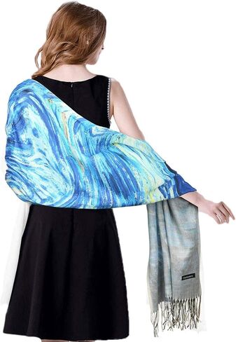 Women Starry Night Scarf,Art Design Scarves Large Shawl Wrap-Ideal Gift for Birthday,Mother's Day,Christmas,Anniversary in Saudi Arabia