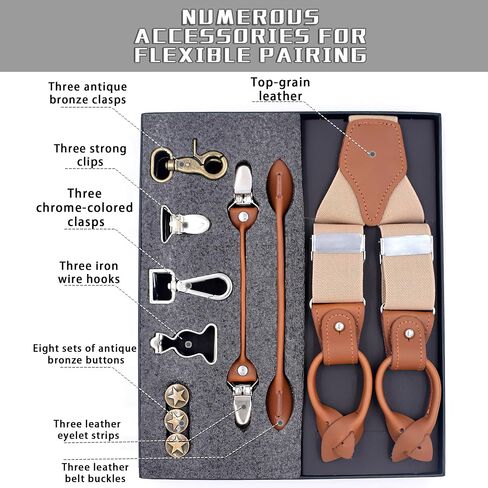 Adjustable Unisex DIY Suspenders Set, Multi Accessory Suitable for All Pants, Master Set for Men's and Women's Gift in Saudi Arabia
