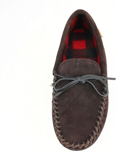 Men's Genuine suede Fleece Moccasin Slippers Indoor Outdoor Slip on Driving Loafer Shoes in Saudi Arabia