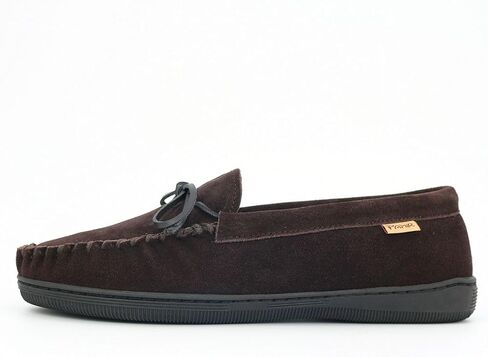 Men's Genuine suede Fleece Moccasin Slippers Indoor Outdoor Slip on Driving Loafer Shoes in Saudi Arabia