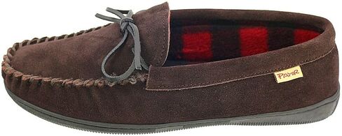 Men's Genuine suede Fleece Moccasin Slippers Indoor Outdoor Slip on Driving Loafer Shoes in Saudi Arabia