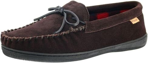 Men's Genuine suede Fleece Moccasin Slippers Indoor Outdoor Slip on Driving Loafer Shoes in Saudi Arabia