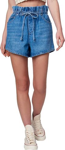 [BLANKNYC] Womens Luxury Clothing Paperbag Denim Shorts with Self Drawstring, Comfortable & StylishDenim Shorts in Saudi Arabia