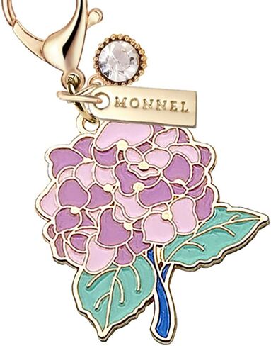 MC396 Big Hydrangea Flower Lobster Clasp Charm for Women Girls with Velvet Bag (Purple,1 Piece) in Saudi Arabia