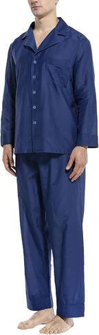 Men's Long Sleeve Pajamas Set 2PC Soft Sleepwear in Saudi Arabia