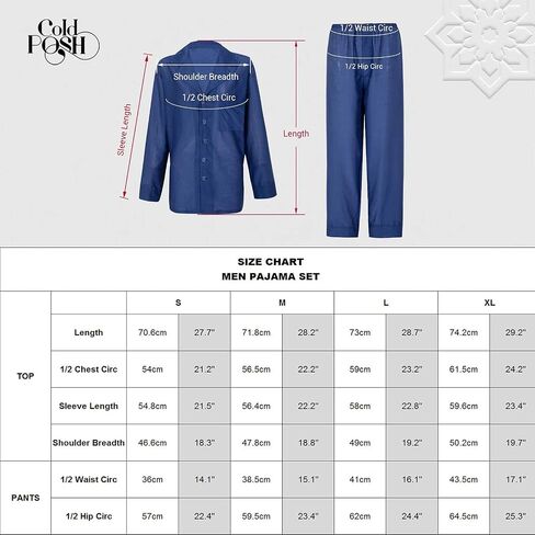 Men's Long Sleeve Pajamas Set 2PC Soft Sleepwear in Saudi Arabia