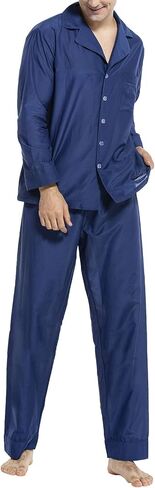 Men's Long Sleeve Pajamas Set 2PC Soft Sleepwear in Saudi Arabia