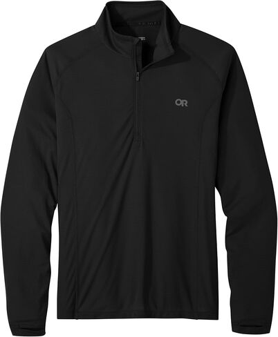 Outdoor Research Men’s Echo Quarter-Zip – Quick Drying Active Pullover Black in Saudi Arabia