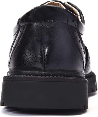 Boy's Girl's Lace-Up School Uniform Oxford Breathable Hollow Comfort Dress Shoes Flats Loafer Flats in Saudi Arabia