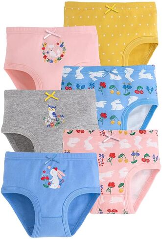 Girls' Cotton Underwear Kids Soft Panties 6-Pack in Saudi Arabia