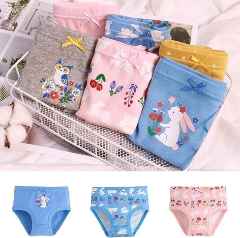 Girls' Cotton Underwear Kids Soft Panties 6-Pack in Saudi Arabia