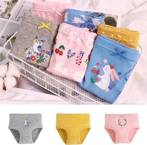 Girls' Cotton Underwear Kids Soft Panties 6-Pack in Saudi Arabia