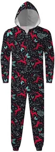 Matching Christmas Pajamas,Christmas Union Suit Pajamas for Couples,Onesies Christmas Pajamas for Family in Saudi Arabia