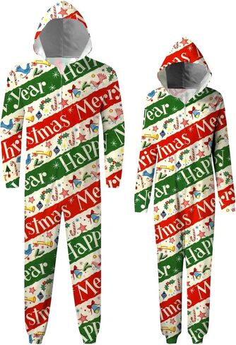 Matching Christmas Pajamas,Christmas Union Suit Pajamas for Couples,Onesies Christmas Pajamas for Family in Saudi Arabia