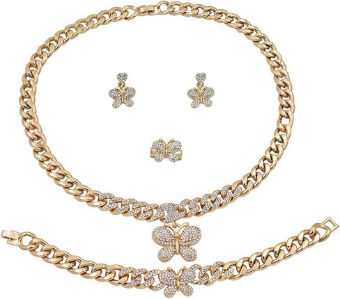 Giffor Jewelry Sets For Women 14K Filled Gold Jewellery 4 Pack Necklaces Sets in Saudi Arabia