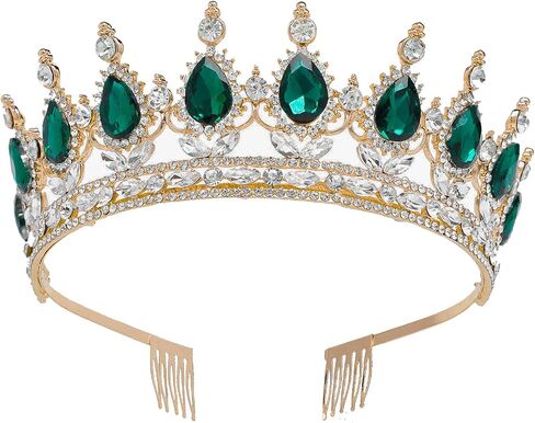 Tiara Crown for Women Crystal Queen Crowns Princess Tiaras with Comb Royal Crown for Wedding, Christmas, Halloween, Birthda, party, Prom, Anniversaries in Saudi Arabia