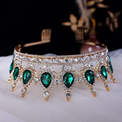 Tiara Crown for Women Crystal Queen Crowns Princess Tiaras with Comb Royal Crown for Wedding, Christmas, Halloween, Birthda, party, Prom, Anniversaries in Saudi Arabia