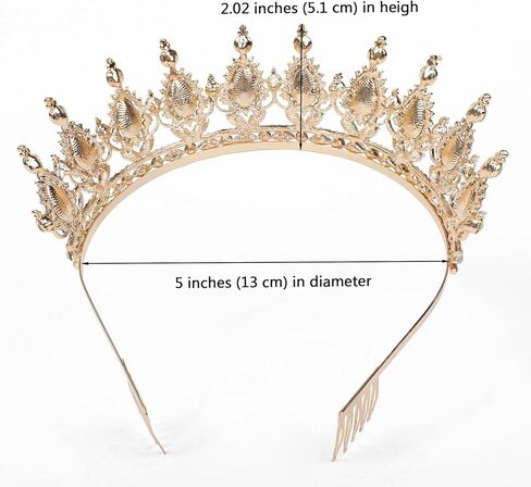 Tiara Crown for Women Crystal Queen Crowns Princess Tiaras with Comb Royal Crown for Wedding, Christmas, Halloween, Birthda, party, Prom, Anniversaries in Saudi Arabia