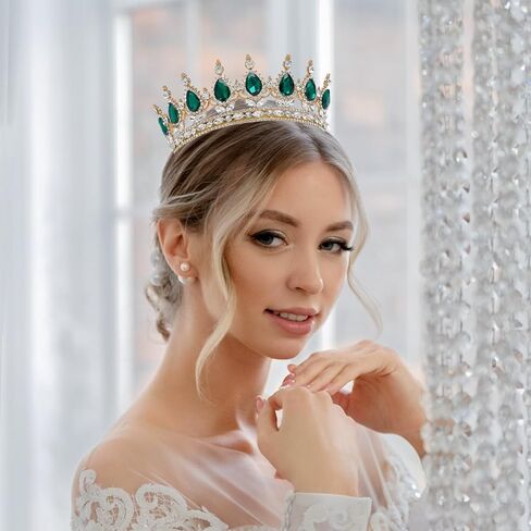 Tiara Crown for Women Crystal Queen Crowns Princess Tiaras with Comb Royal Crown for Wedding, Christmas, Halloween, Birthda, party, Prom, Anniversaries in Saudi Arabia