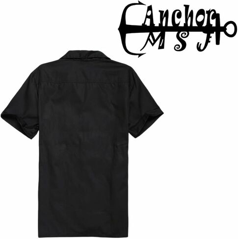 Men's 50s Male Clothing Rockabilly Style Cotton Mens Shirts Short Sleeve Fifties Bowling Casual Button-Down Shirts in Kuwait