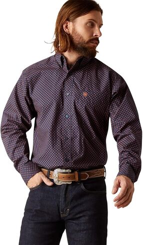 ARIAT Men's Palmer Classic Fit Shirt, Dress Blue in Saudi Arabia