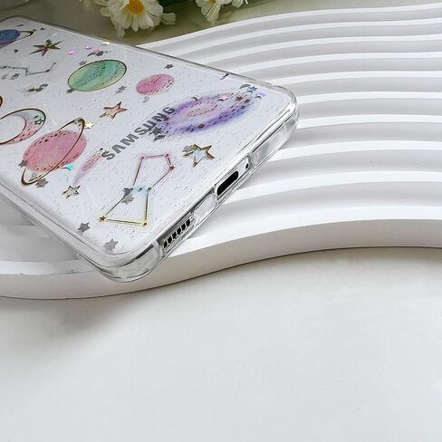 LSEEKA for Samsung Galaxy S22 Clear Case with Black Butterfly Design,Crystal Cute Pattern Slim Soft TPU Protective Women Girl's Phone Cover for Samsung Galaxy S22 in Saudi Arabia