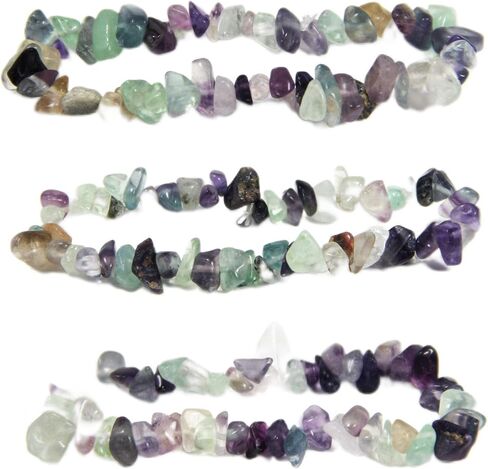 Fluorite Gemstone Stretch Bracelet. Inspirational or Get Well Soon Gifts for Women. Natural Healing Crystals. Purple and Green for Cancer Awareness and More! in Saudi Arabia