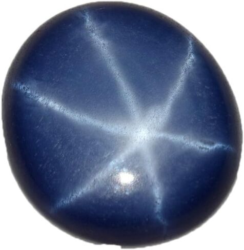 GEMHUB 8.65 Ct. 13 mm 6 Rays Blue Star Sapphire Oval Cabochon Loose Gemstone BP-038, gemstone, hue enhanced blue star sapphire in Saudi Arabia