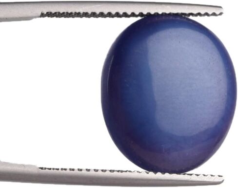 GEMHUB 8.65 Ct. 13 mm 6 Rays Blue Star Sapphire Oval Cabochon Loose Gemstone BP-038, gemstone, hue enhanced blue star sapphire in Saudi Arabia