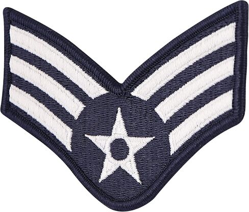 Air Force Senior Airman E-4 Full Color Embroidered Enlisted Rank - Large Size in Saudi Arabia