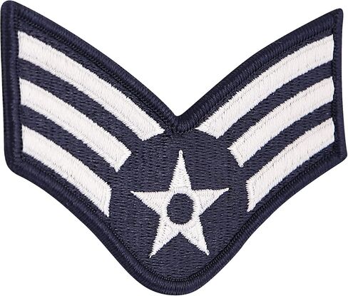 Air Force Senior Airman E-4 Full Color Embroidered Enlisted Rank - Large Size in Saudi Arabia