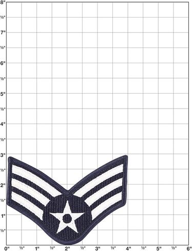 Air Force Senior Airman E-4 Full Color Embroidered Enlisted Rank - Large Size in Saudi Arabia