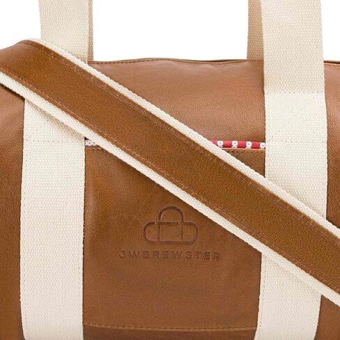 Handmade Full Grain Leather Small Duffel Bag Gym Bag | 23L | 19" | Weekender | Carry On | Sport Bag (Brown) (Classic) in Saudi Arabia