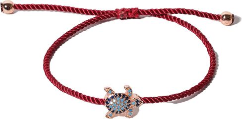 سوار السلحفاة البحرية - مجوهرات بحرية مصنوعة يدويًا مع سحر السلحفاة | حجم قابل للتعديل | مستوحاة من المحيط | هدية مثالية in Kuwait