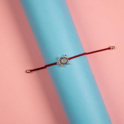 سوار السلحفاة البحرية - مجوهرات بحرية مصنوعة يدويًا مع سحر السلحفاة | حجم قابل للتعديل | مستوحاة من المحيط | هدية مثالية in Kuwait