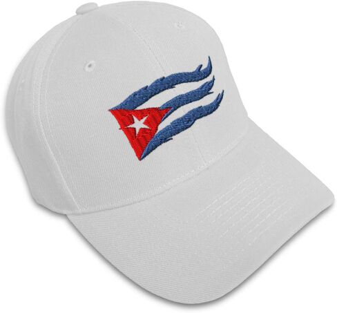 Custom Baseball Cap Cuba Cuban Flag Flame Embroidery Flags Acrylic Automitive Dad Hats for Men & Women in Saudi Arabia