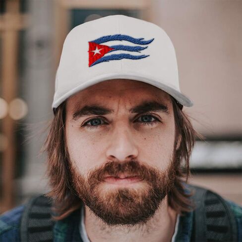 Custom Baseball Cap Cuba Cuban Flag Flame Embroidery Flags Acrylic Automitive Dad Hats for Men & Women in Saudi Arabia