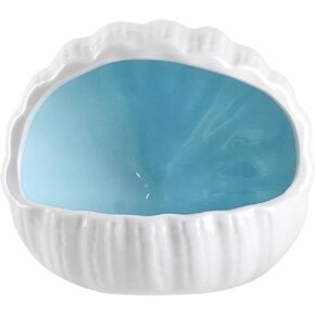 PENCK  Betta Fish Tank Decor, Ceramic Aquarium Cave, Shell Shape Fish House Hideout for Hiding - Hamster House Small Animal Nest, 5.1inch