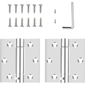 3 inch Automatic Closing Door Hinges Stainless Steel Heavy Duty Spring Hinges Stainless Steel Mortise Spring Hinges (4 Packs)