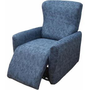NILUOH Stretch Recliner Cover 4 Pieces Printed Lazy Boy Chair Covers Floral Patterned Recliner Sofa Slipcover Anti-Slip Fitted Furniture Protector with Elastic Bottom, A3