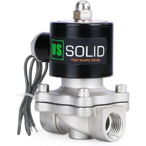 3/4" Solenoid Valve - 24V DC Stainless Steel Electric Valve, Normally Open, Viton Seal