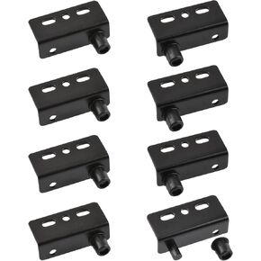 Iron Pivot Hinge, 4 Sets Concealed Shaft Cabinet Door Pivot Hinges Cabinet Wood Door Hinges with Pin Door Hinges with Bushing for Free-Swinging Wood Door (Black)