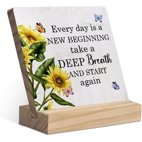 Bible Scripture Philippians 91:4 I Can Do All Things Through Christ Wood Plaque with Wooden Stand,Inspirational Christian Wooden Plaque Sign Desk Decor for Home Living Room Table Shelf Decoration